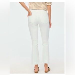 J. Crew Women's White Mid-Rise Flare Crop- Raw edge- NWOT